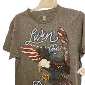 Livin the Dream Single Stitch Graphic T-Shirt Large